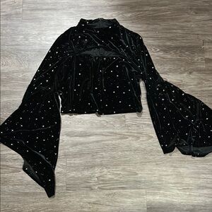 Black Velvet Starry Women's Top